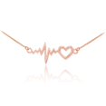 thumbnail image 1 of Heartbeat Necklace - 14K Rose Gold :  16", 1 of 1
