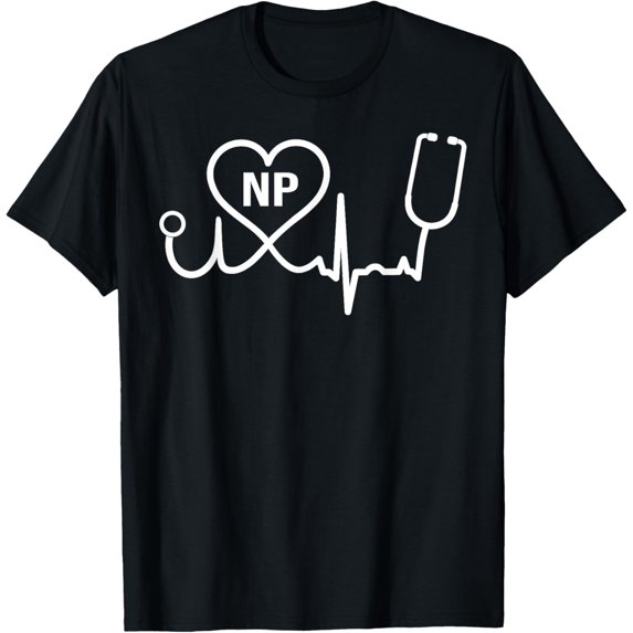 Heartbeat Nurse Practitioner Medical NP Nursing Gift Support T-Shirt