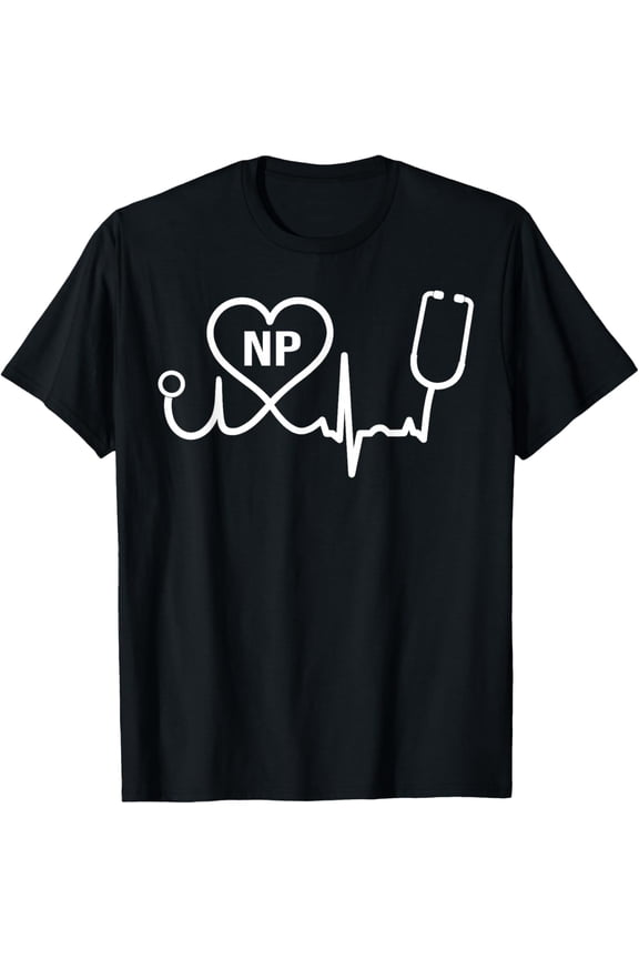 Heartbeat Nurse Practitioner Medical NP Nursing Gift Support T-Shirt