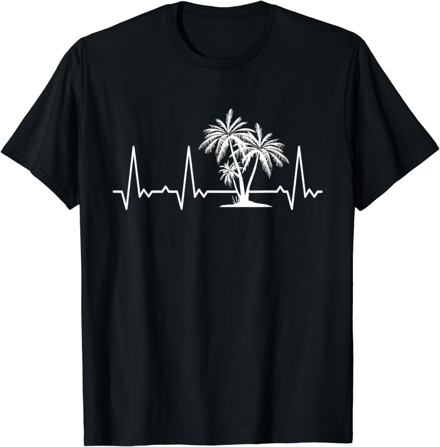 Heartbeat Palm Trees T Shirt