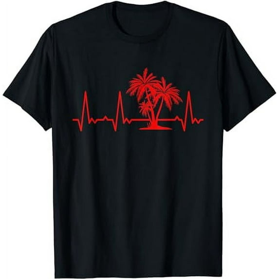 Heartbeat Palm Trees T-Shirt
