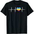 thumbnail image 1 of Heartbeat Pansexual Flag Heart Funny LGBT Pride Nurse T-Shirt, 1 of 4