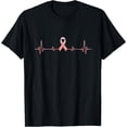 thumbnail image 1 of Heartbeat Pink Ribbon Breast Cancer AwarenessT-Shirt, 1 of 4