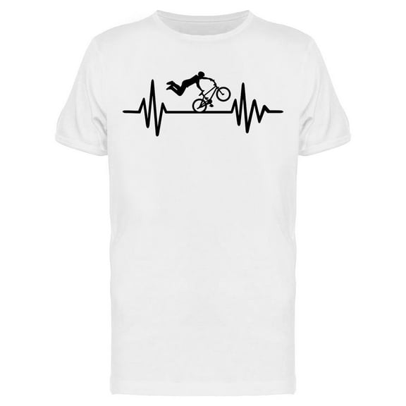 Heartbeat Pulse Line T-Shirt Men -Image by Shutterstock, Male Medium