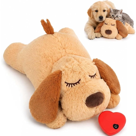 Dog Toys,Heartbeat Puppy Toy, Calming Comfort Cuddler with Heartbeat, Stuffed Sleep Aid for Crate Training, New Puppy Essentials for Medium Dogs