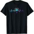 thumbnail image 1 of Heartbeat Semicolon Suicide Prevention Mental Awareness Week T-Shirt, 1 of 3