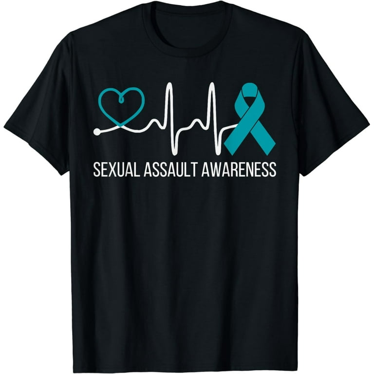 Heartbeat Sexual Assault Awareness Shirt Teal Ribbon Shirt Heartbeat Sexual Assault Awareness Shirt Teal Ribbon Shirt