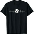 thumbnail image 1 of Heartbeat Soccer Ball Funny EKG Football Gift Men Women Kids T-Shirt, 1 of 4