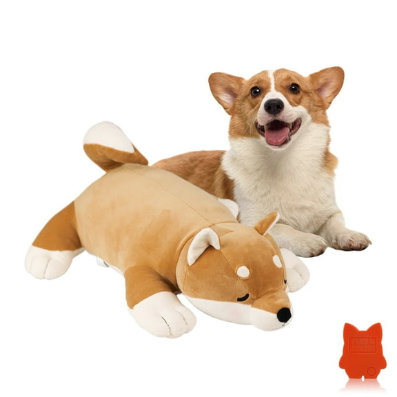 Soothing Heartbeat Dog Toy - PET FULED Plush Calming Aid with Realistic Pulse, Helps Reduce Stress & Separation Anxiety in Pets (Akita Shiba Inu Design)