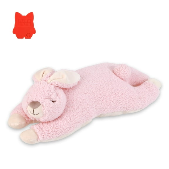 Soothing Heartbeat Dog Toy - PET FULED Heartbeat Stuffed Animal for Calm & Comfort (Pink Lying Rabbit Design)