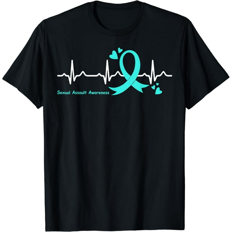 Heartbeat Sexual Assault Awareness Shirt Teal Ribbon Shirt Heartbeat Sexual Assault Awareness Shirt Teal Ribbon Shirt