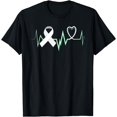 thumbnail image 1 of Heartbeat White Ribbon Lung Cancer Awareness Shirt Men Women, 1 of 4