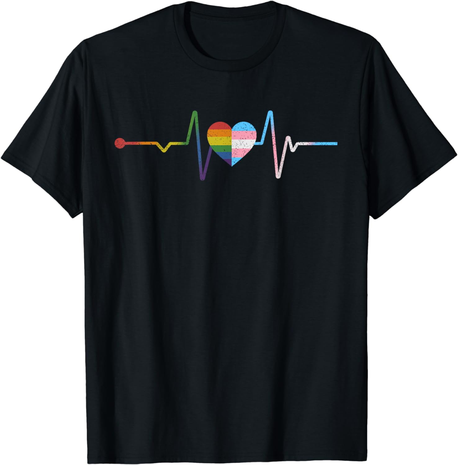 T-shirt Gay Pride Cuore Arcobaleno – LGBT Pride Month, Manica Corta, Donna
