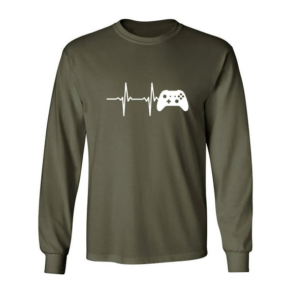 Heartbeat of a Gamer 2 Adult Long Sleeve T-shirt