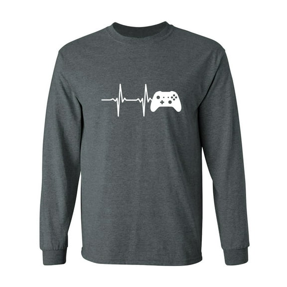 Heartbeat of a Gamer 2 Adult Long Sleeve T-shirt