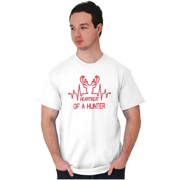 Heartbeat of a Hunter Cute Men's Graphic T Shirt Tees Brisco Brands S