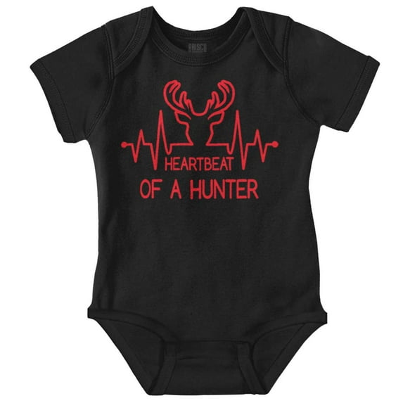Heartbeat of a Hunter Cute Romper Boys or Girls Infant Baby Brisco Brands 24M
