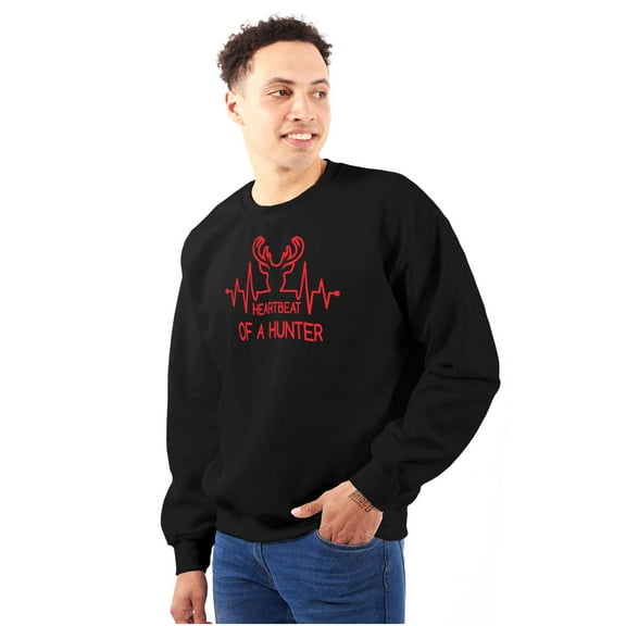 Heartbeat of a Hunter Cute Sweatshirt for Men or Women Brisco Brands S