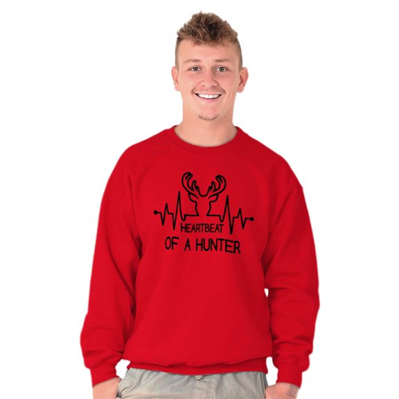 Heartbeat of a Hunter Cute Sweatshirt for Men or Women Brisco Brands S