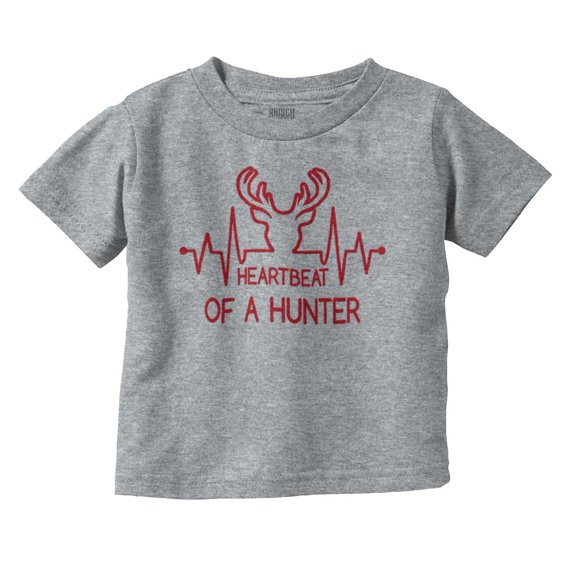 Heartbeat of a Hunter Cute Toddler Boy Girl T Shirt Infant Toddler Brisco Brands 18M