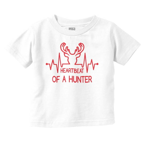 Heartbeat of a Hunter Cute Toddler Boy Girl T Shirt Infant Toddler Brisco Brands 18M