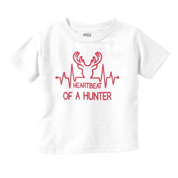 Heartbeat of a Hunter Cute Toddler Boy Girl T Shirt Infant Toddler Brisco Brands 18M