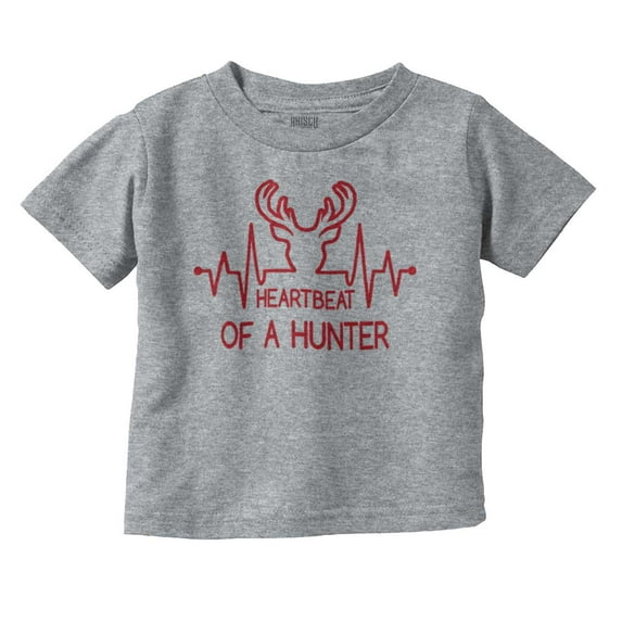 Heartbeat of a Hunter Cute Toddler Boy Girl T Shirt Infant Toddler Brisco Brands 2T