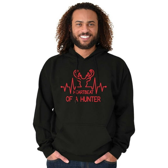 Heartbeat of a Hunter Cute Unisex Plus Fleece Graphic Hoodie Brisco Brands 2X
