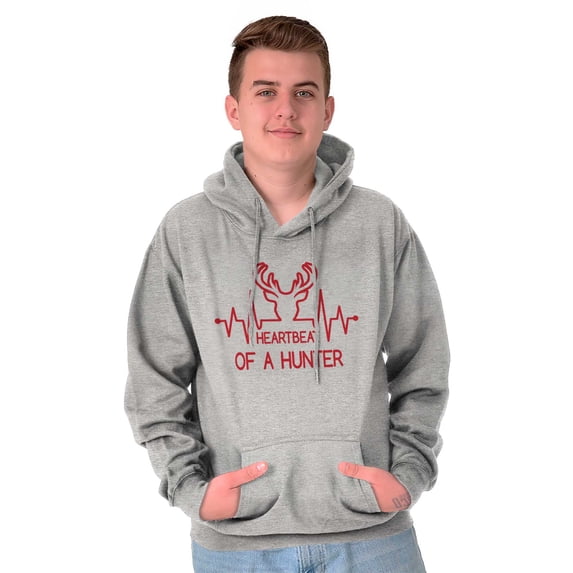 Heartbeat of a Hunter Cute Unisex Plus Fleece Graphic Hoodie Brisco Brands 2X