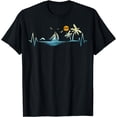 thumbnail image 1 of Heartbeat with Sailboat Tropical Palm Trees Beach Island T-Shirt, 1 of 4