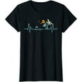 thumbnail image 1 of Heartbeat with Tropical Palm Trees Beach Island Sunset T-Shirt, 1 of 4