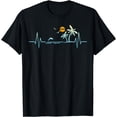 thumbnail image 1 of Heartbeat with Tropical Palm Trees Beach Island Sunset T-Shirt, 1 of 4