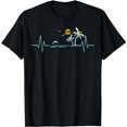thumbnail image 1 of Heartbeat with Tropical Palm Trees Beach Island Sunset T-Shirt, 1 of 5