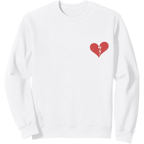 Heartbreak Vintage Red Heart Broken Men Women Sweatshirt