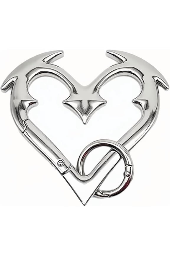 Goth Y2K Heartbreaker Carabiner Keychain - Edgy Heart Clip for Keys, Bags & Backpacks(LR 1 PC)
