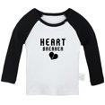 thumbnail image 1 of Heartbreaker Funny T shirt For Baby, Newborn Babies T-shirts, Infant Tops, 0-24M Kids Graphic Tees Clothing (Long Black Raglan T-shirt, 0-6 Months), 1 of 4