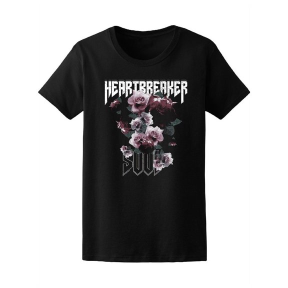 Heartbreaker Soul Roses Rocker T-Shirt Women -Image by Shutterstock, Female Medium