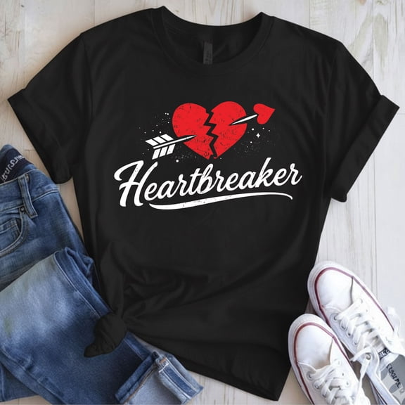 Heartbreaker T-Shirt – Funny Broken Heart Graphic Tee, Sassy Valentine’s Day Shirt, Bold Love & Dating Humor Top