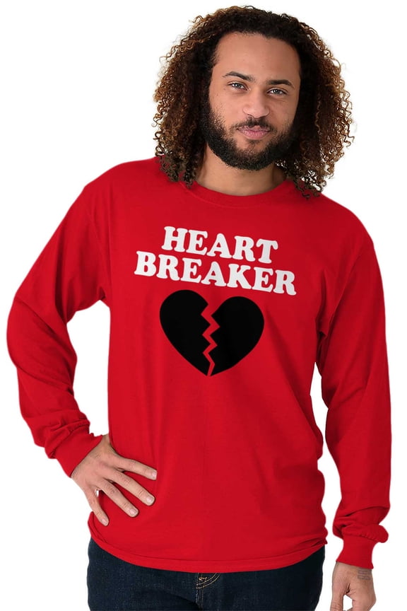 Heartbreaker Valentines Day Break Up Long Sleeve TShirt Men Women Brisco Brands M