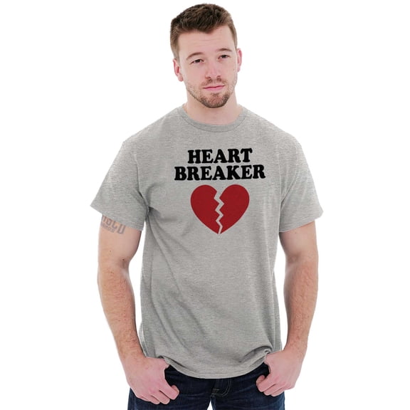 Heartbreaker Valentines Day Break Up Men's Graphic T Shirt Tees Brisco Brands S