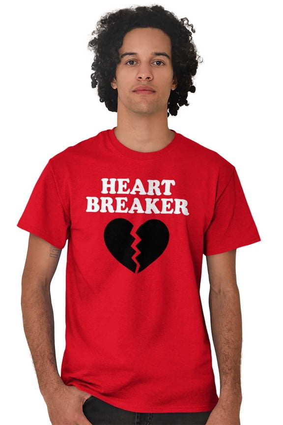 Heartbreaker Valentines Day Break Up Plus Size Crewneck Graphic Tee Shirt Brisco Brands 2X