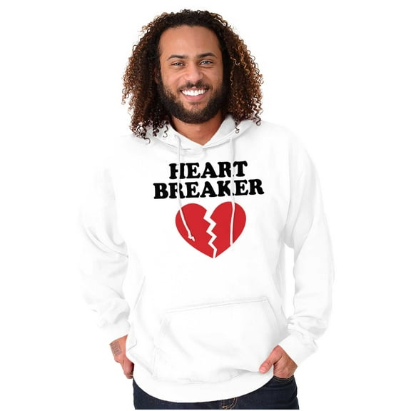 Heartbreaker Valentines Day Break Up Unisex Plus Fleece Graphic Hoodie Brisco Brands 2X