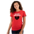 thumbnail image 1 of Heartbreaker Valentines Day Break Up Womens Slim Fit Graphic Tee Brisco Brands L, 1 of 2