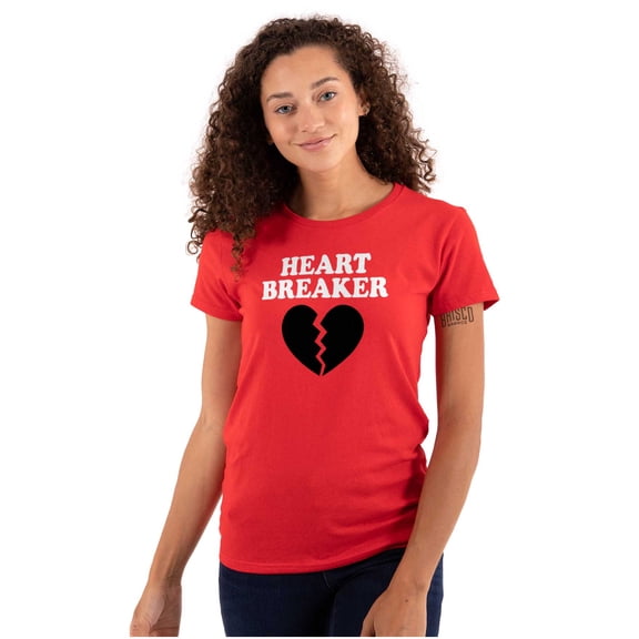 Heartbreaker Valentines Day Break Up Womens Slim Fit Graphic Tee Brisco Brands M