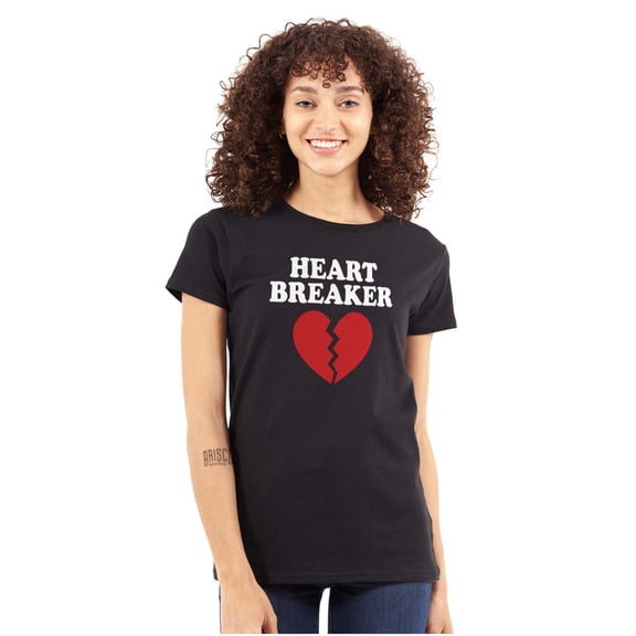 Heartbreaker Valentines Day Break Up Womens Slim Fit Graphic Tee Brisco Brands S