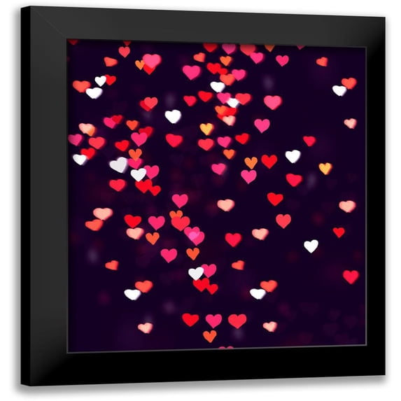 Heartfall 12x13 Black Modern Framed Museum Art Print Titled - Art Licensing Studio
