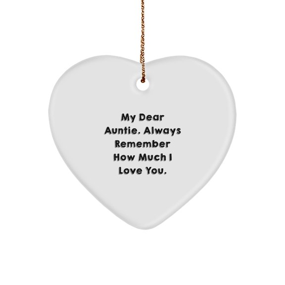 Heartfelt Auntie Gifts from Family - Inspirational Quote Christmas Ornament