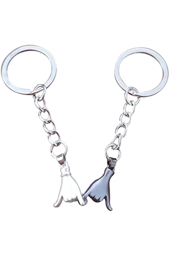 Heartfelt Bond Forever Couple Keychain with Heart Pendant Design for Memorable Connection and Lasting 2PCS