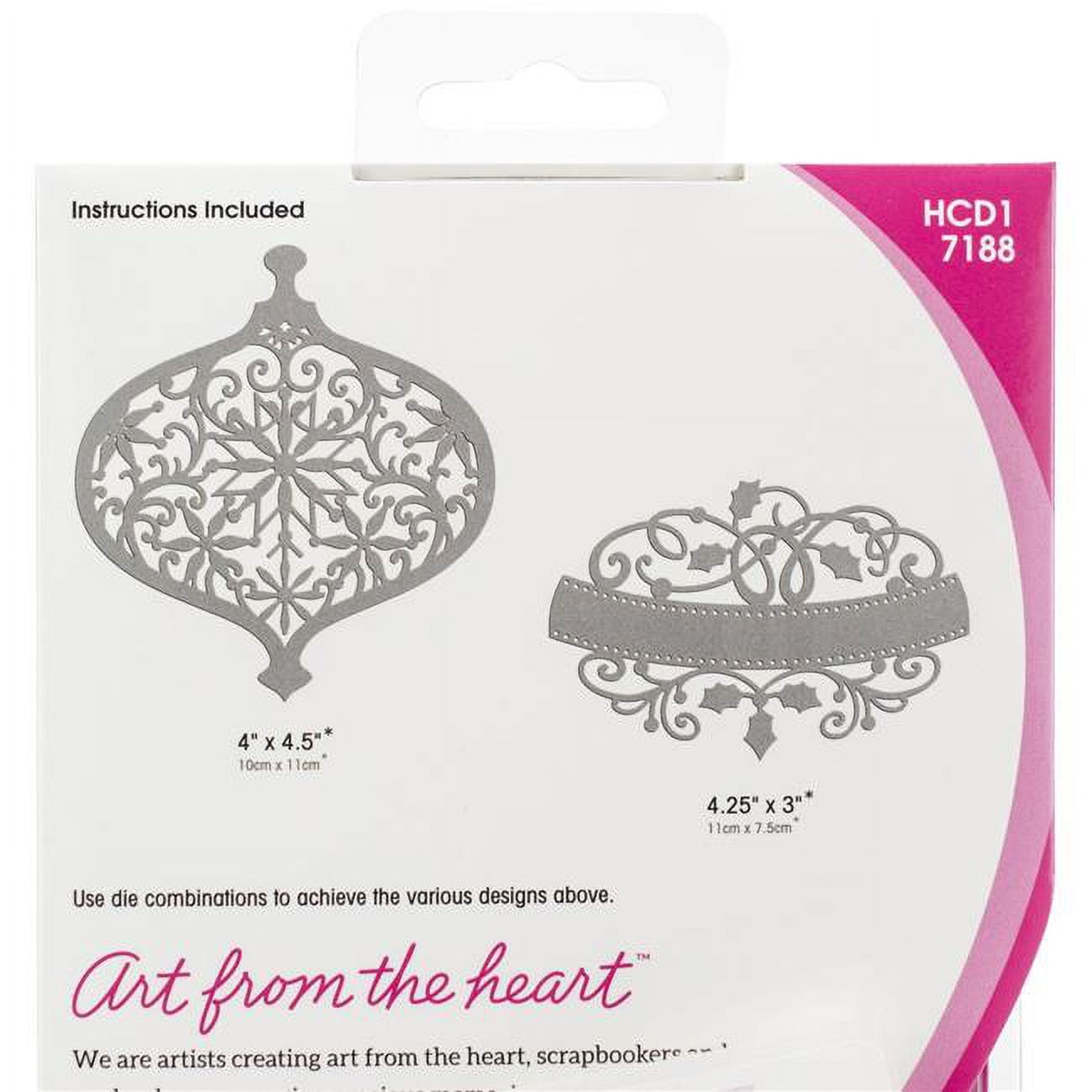 Heartfelt Creations HCD17188 Noel Ornament Cut & Emboss Dies