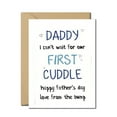 thumbnail image 1 of Heartfelt Father's Day Card: "First Cuddle" - Perfect for New Dads, 1 of 3